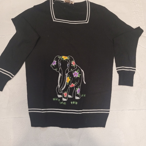 VINTAGE MARSHALL RUSSO Sweater, Large, Black - Picture 2 of 6
